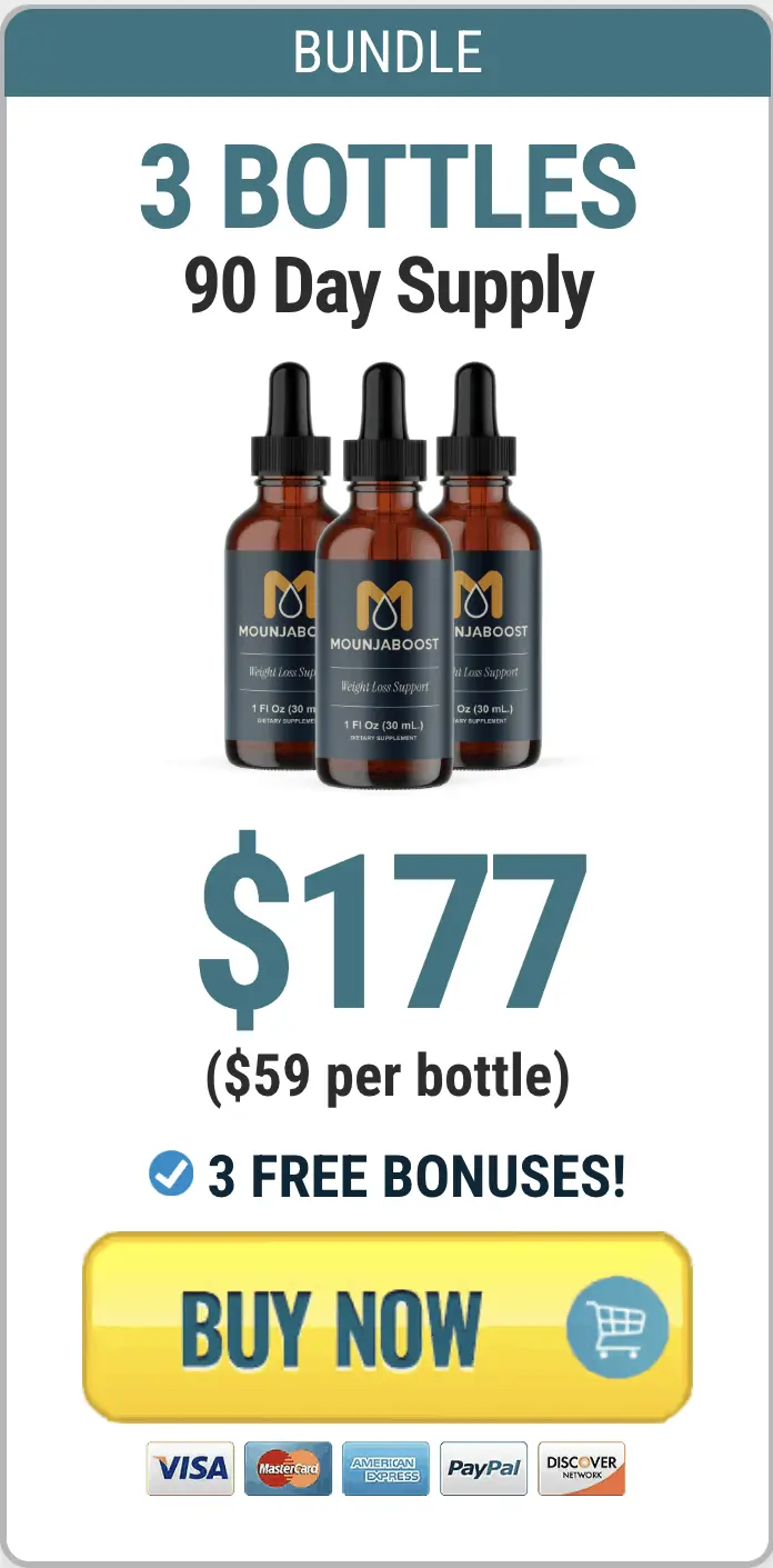 Mounjaboost 3 bottles popular package — $59 per bottle